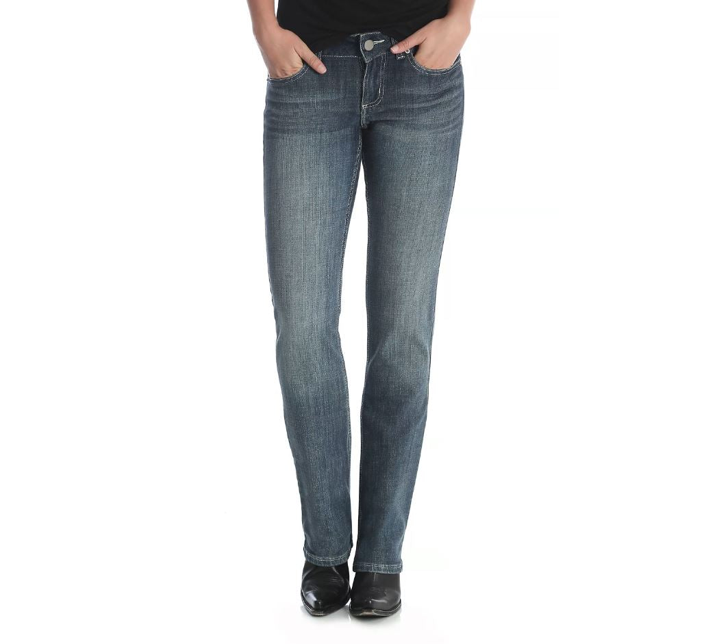 Wrangler Ladies Mid-Rise Straight Leg Jeans