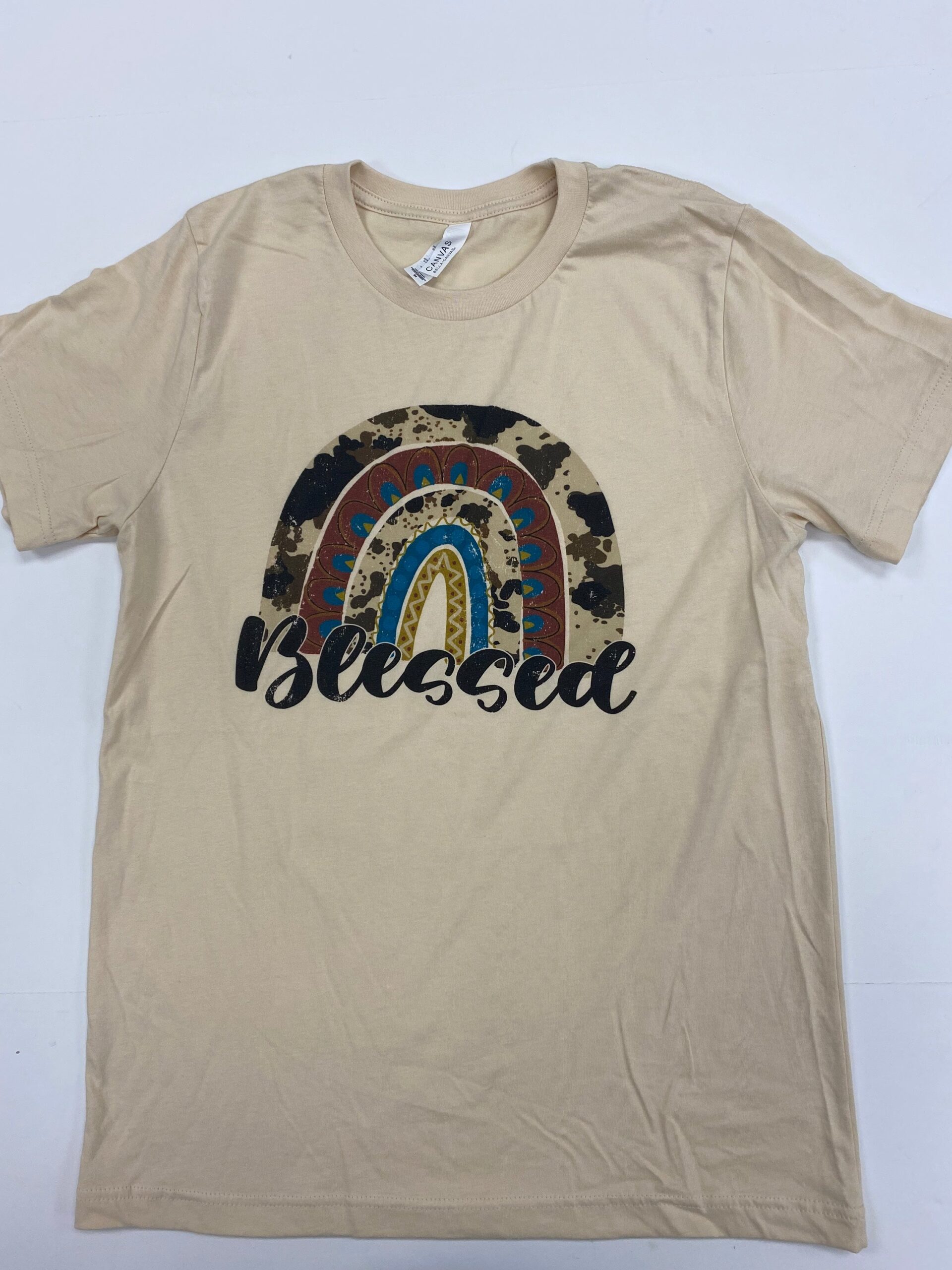 Rebel Rose Ladies Blessed Rainbow Shirt