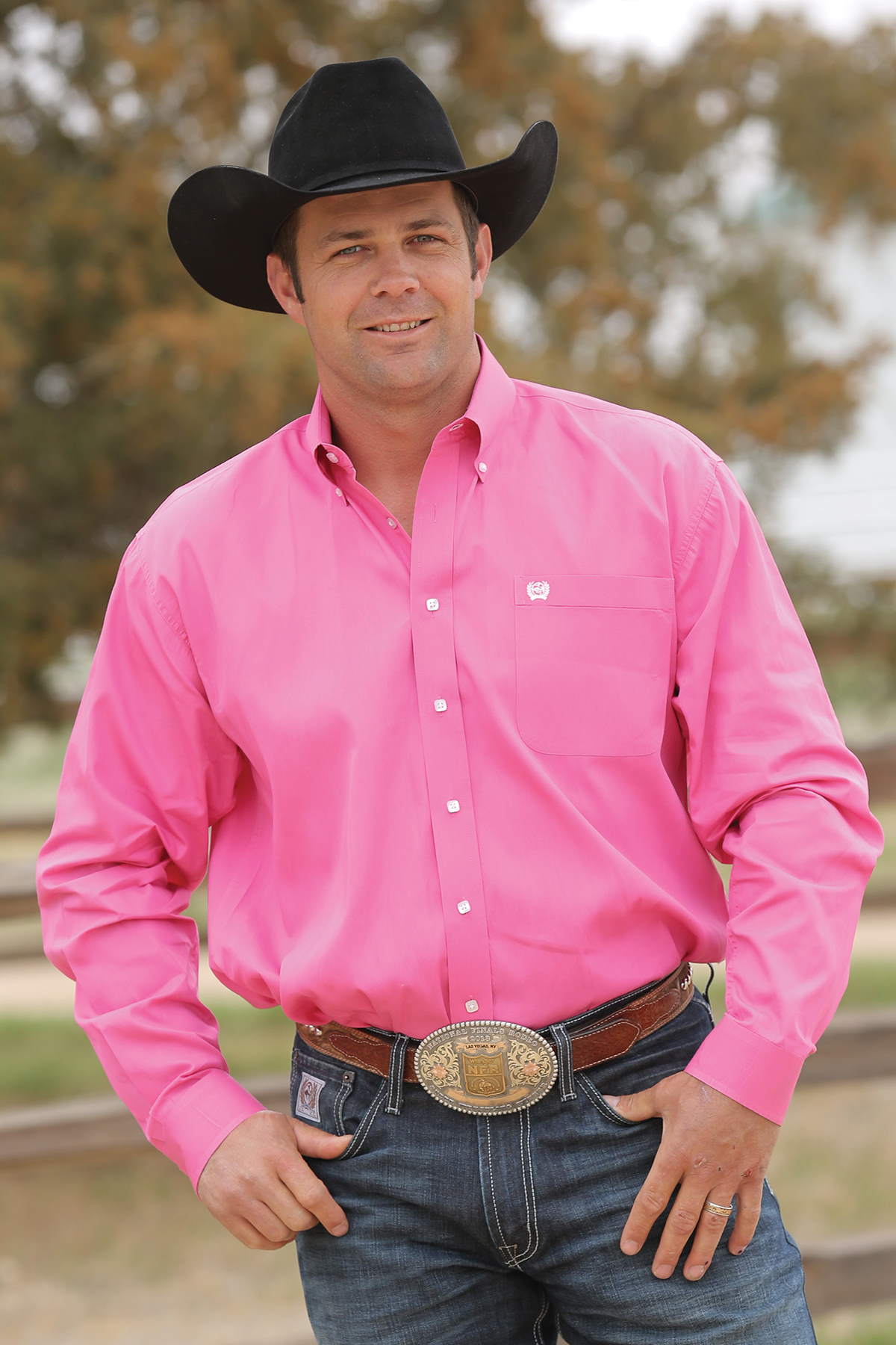 Cinch Men's Solid Pink Button Down Western Shirt - Sharpe's