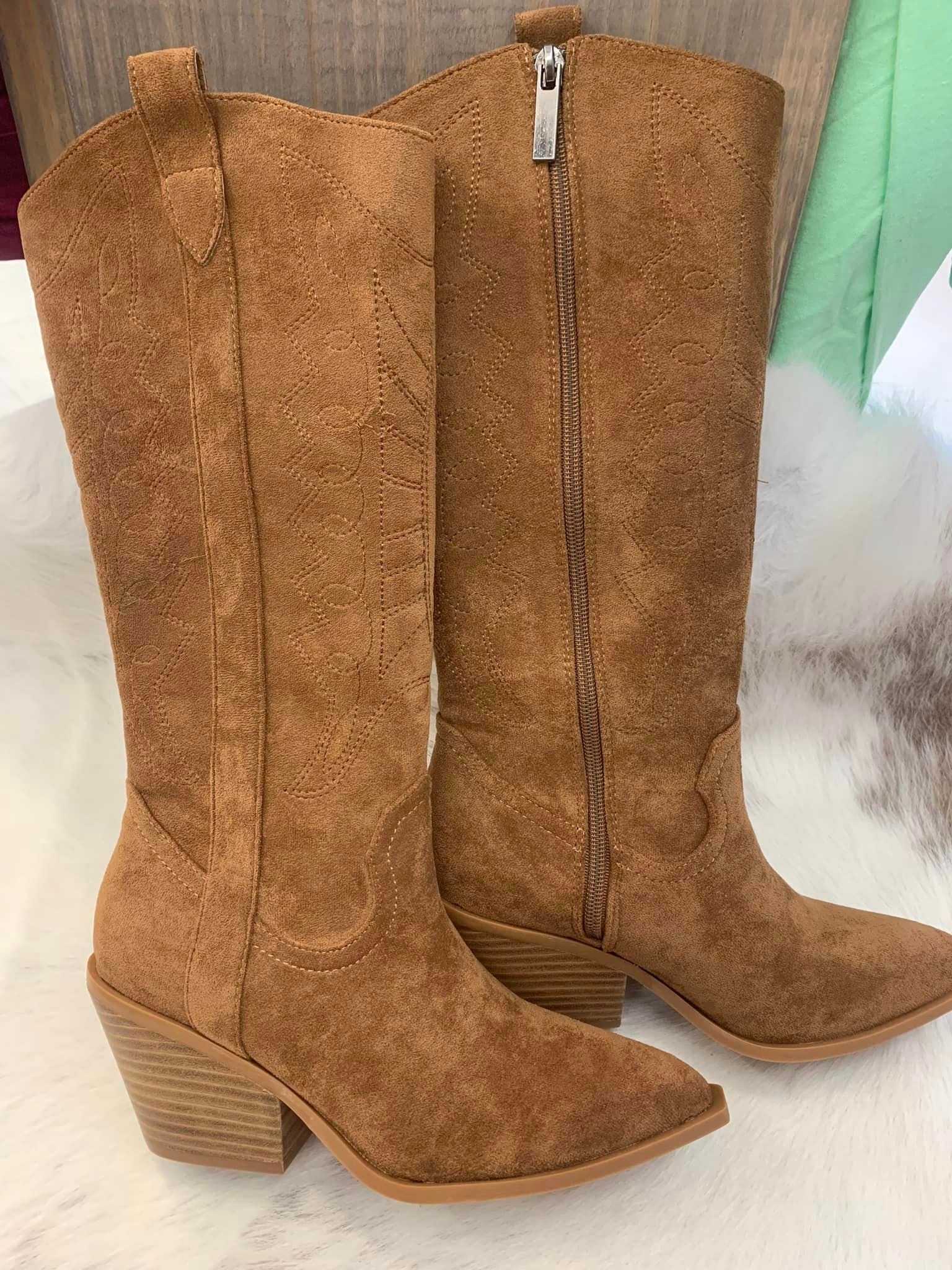 Corkys Ladies Howdy Cognac Suede