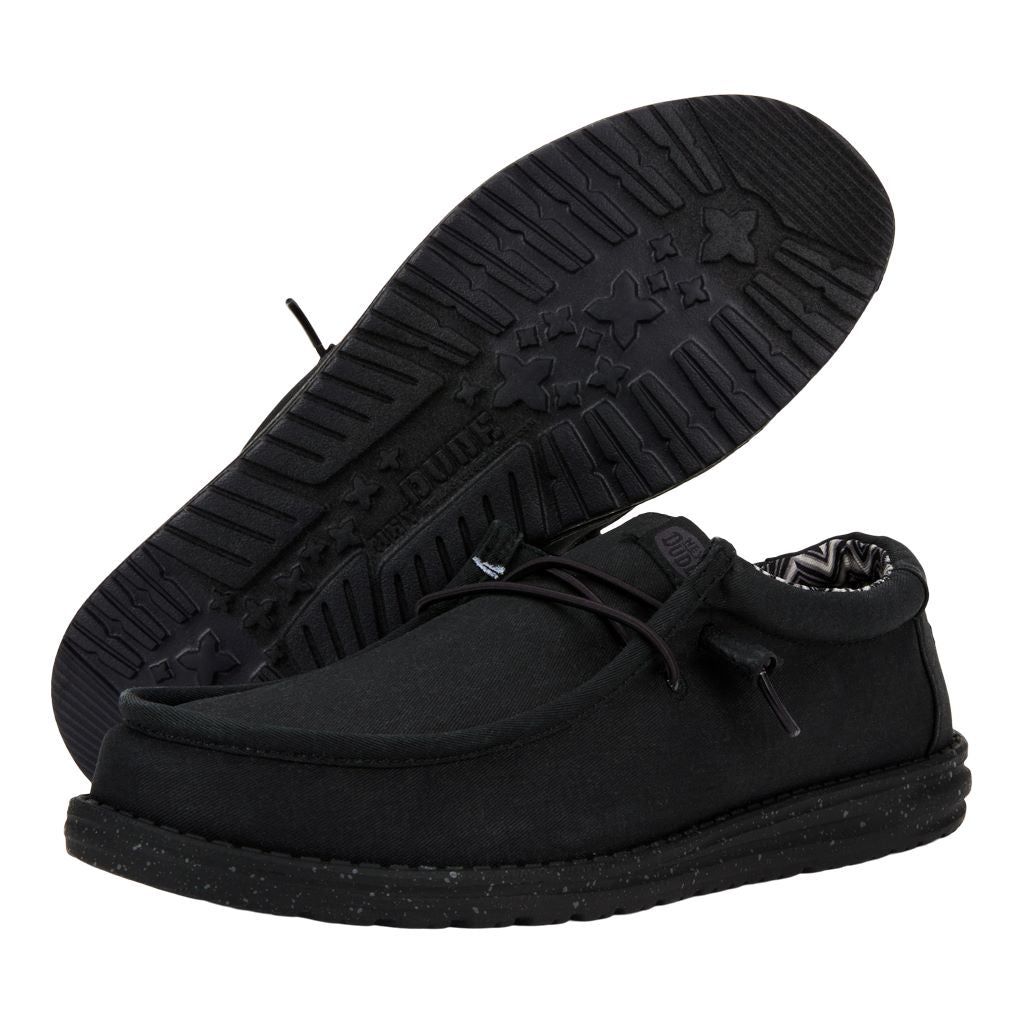 Hey Dude Men’s Wally Stretch Canvas Black