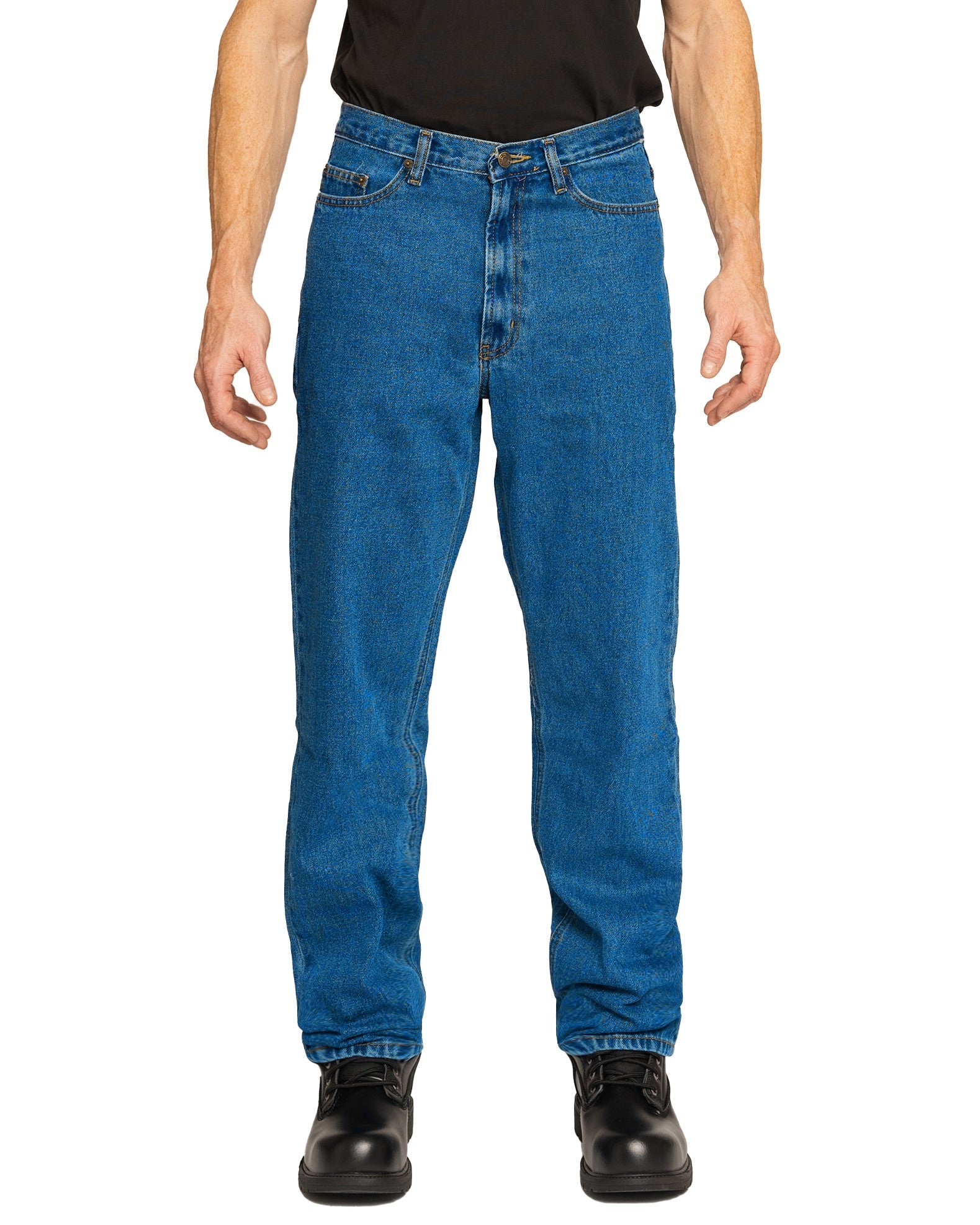 Full Blue Men’s 5 Pocket Relaxed Fit Jeans